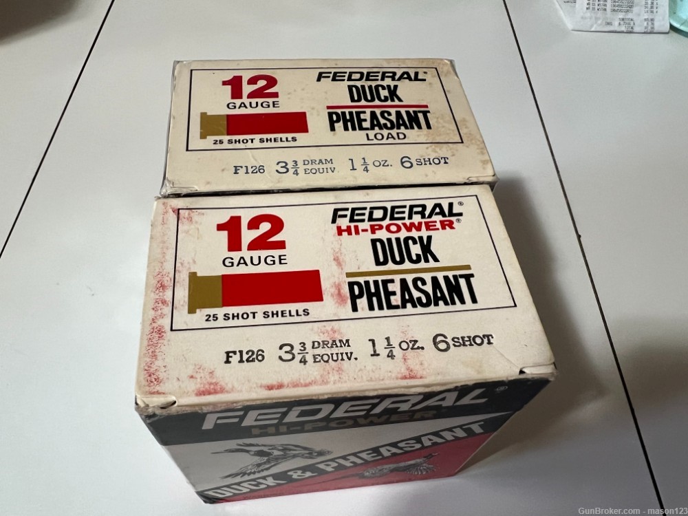 2 FULL 12 GA FEDERAL DUCK AND PHEASANT BOXES 1 COPPER WASH BOX NO 6-img-4
