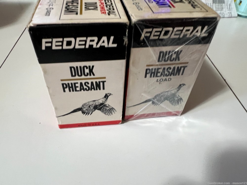 2 FULL 12 GA FEDERAL DUCK AND PHEASANT BOXES 1 COPPER WASH BOX NO 6-img-6