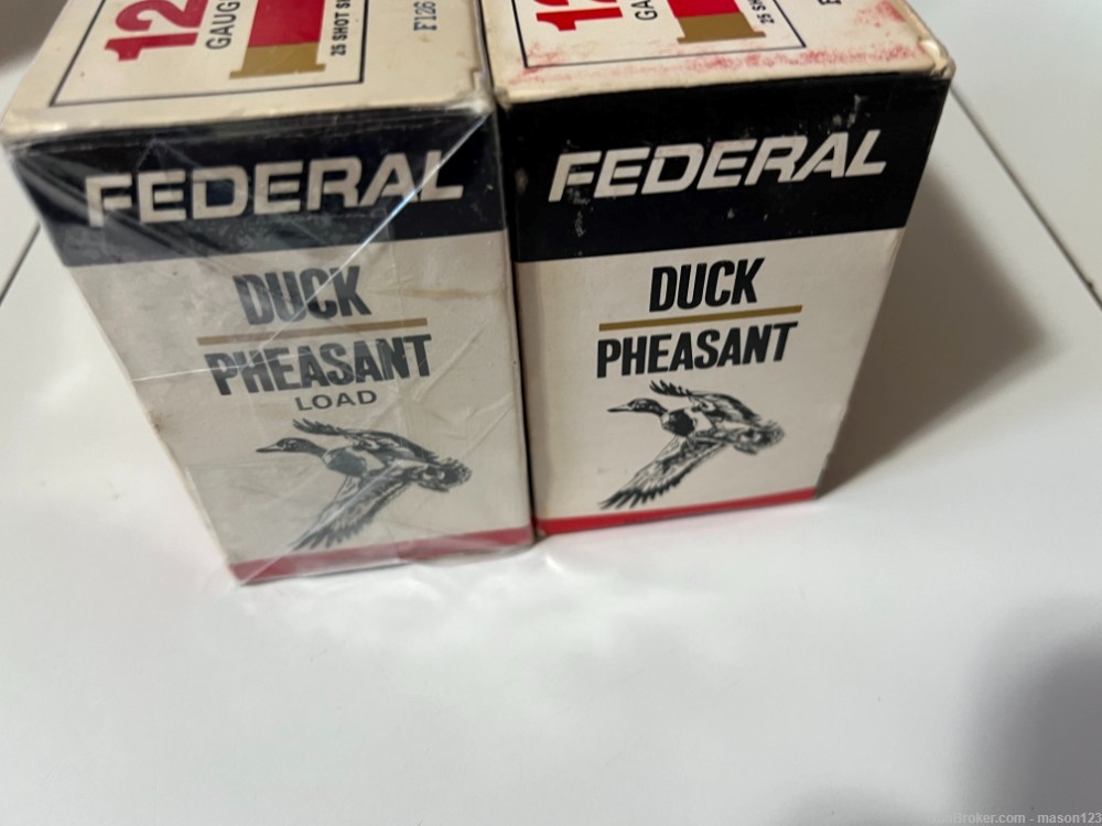 2 FULL 12 GA FEDERAL DUCK AND PHEASANT BOXES 1 COPPER WASH BOX NO 6-img-5