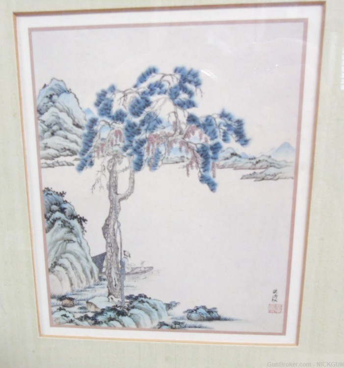 Vintage Asian Watercolor prints “Signed by Artist.-img-3