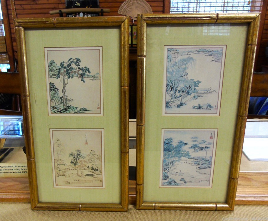 Vintage Asian Watercolor prints “Signed by Artist.-img-7