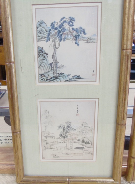Vintage Asian Watercolor prints “Signed by Artist.-img-1