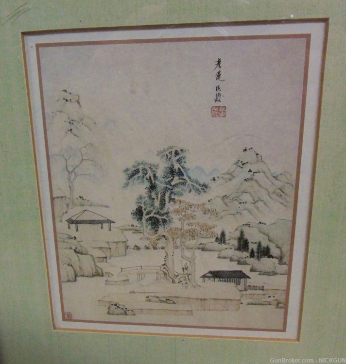 Vintage Asian Watercolor prints “Signed by Artist.-img-4