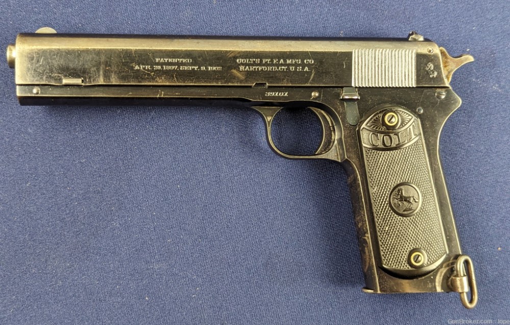 RARE Colt Model 1902 Military .38 Auto Pistol Circa 1917-img-4