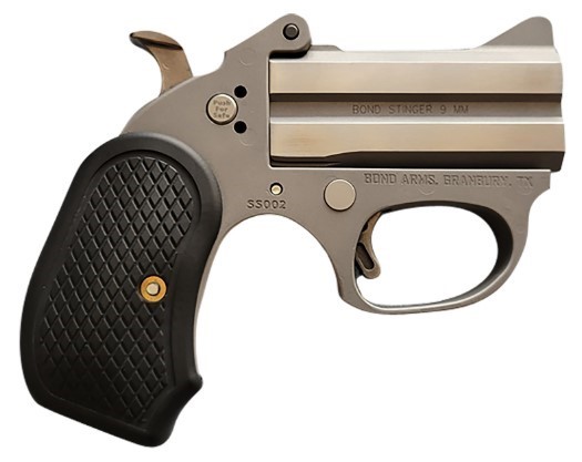 Bond Arms Honey-B Rough Stainless 9mm Derringer 2Rd 3 Barrels Blade Sight T-img-0