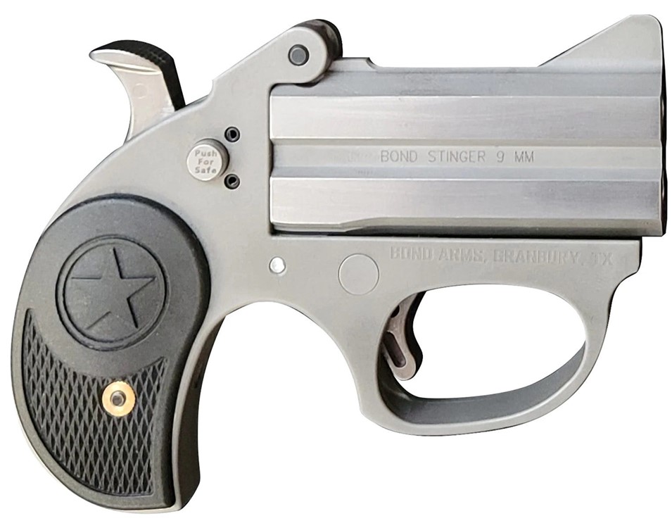 Bond Arms Stinger 9mm Derringer 2Rd 2.50 Stainless Steel Construction Black-img-0