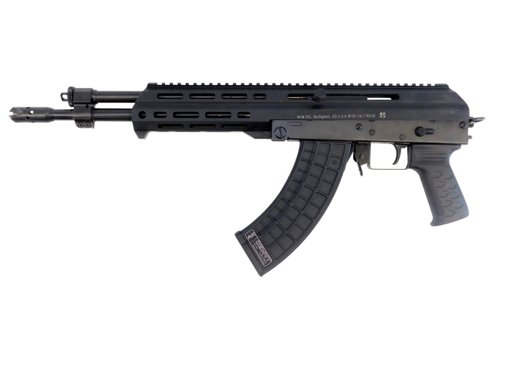 M+M M10X Semi-auto Pistol 7.62X39mm 30Rd 12.5 AK-style Gas Piston Operation-img-0