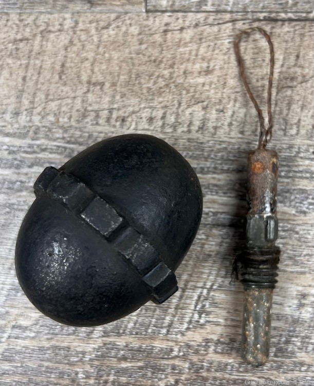Original WWI Imperial German Eierhandgranate 1917NA egg Grenade ww1 (o397)-img-3