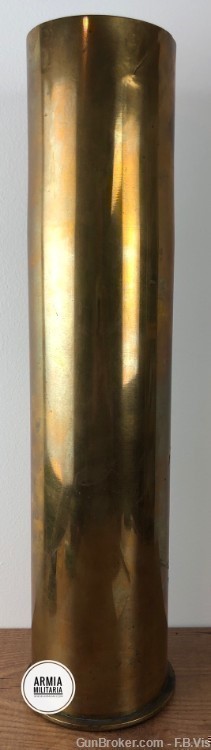 Original German WWI 10.5 cm brass shell dated 1918 105mm cannon-img-0