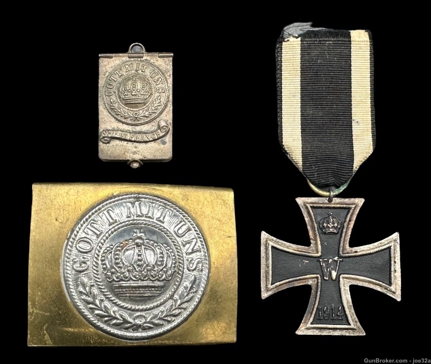 WW1 German Iron Cross EK2 Buckle Badge medal tinnie pre WW2 WWII uniform-img-0