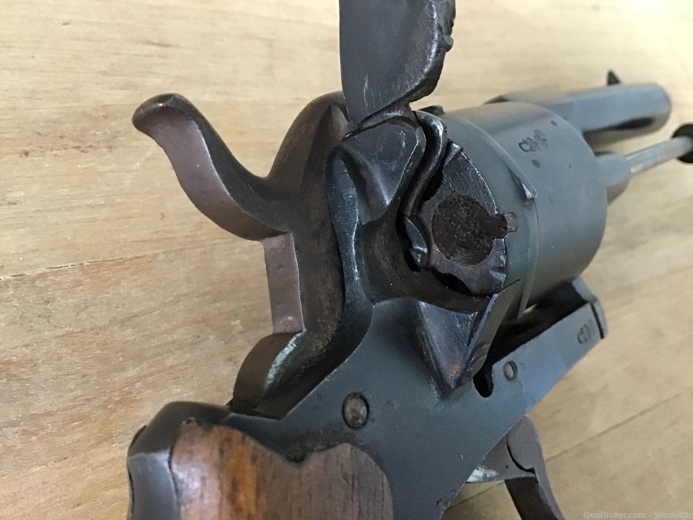German Proofed Pinfire Lefaucheux Folding Trigger Revolver Bulldog-img-4