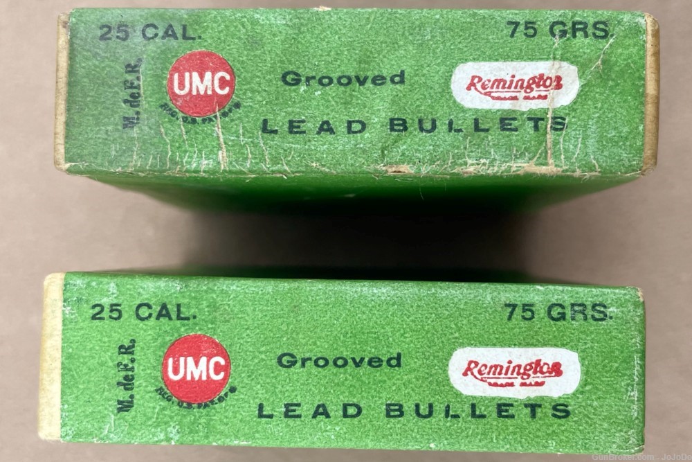Vintage Rem-UMC .25-cal 75grs Grooved Lead Rifle Bullets (Qty: 200)-img-2