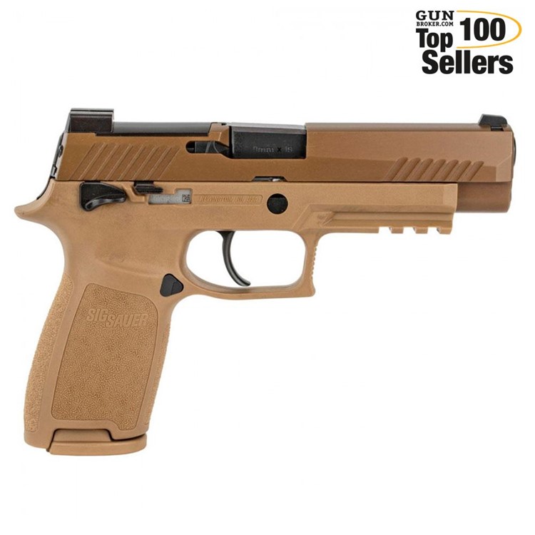 SIG SAUER P320-M17 9mm 4.7in 3x 10rd Mags Coyote Tan Pistol-img-0
