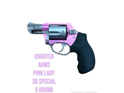 CHARTER ARMS PINK LADY REVOLER 5 ROUND 38SPL