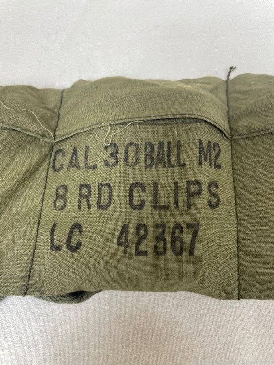 30.06 Ammo Lake City USGI Bandoleer M1 Garand Enblock Clips 1967 48rds-img-2