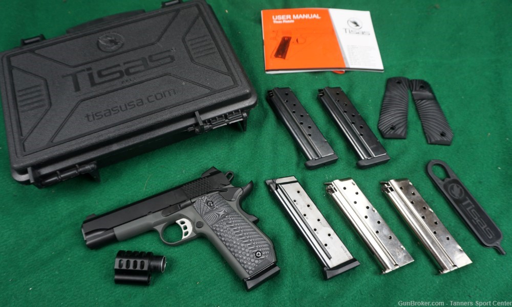 Tisas 1911 Commander Carry Bobtail Lightweight 9 9mm 4.25" w/ 6-Mags-img-0