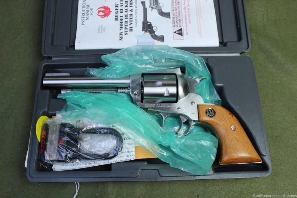 2008 Ruger Blackhawk New Model Stainless 44 Mag 5 1/2" SA Revolver-img-0