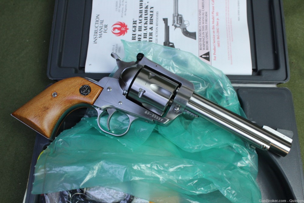 2008 Ruger Blackhawk New Model Stainless 44 Mag 5 1/2" SA Revolver-img-2