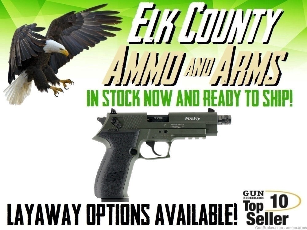 ATI GSG Firefly HGA .22 LR 4.9" Threaded 10 Rds Green GERG2210TFFG-img-0