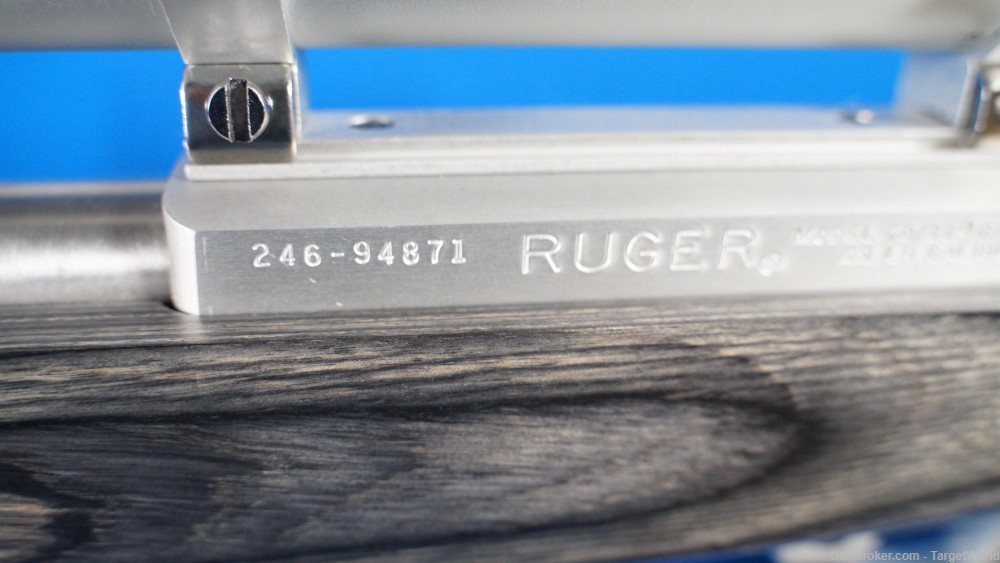 RUGER 10/22 STAINLESS STEEL WITH ORIGINAL ZYTEL BOAT PADDLE STOCK (19796)-img-27