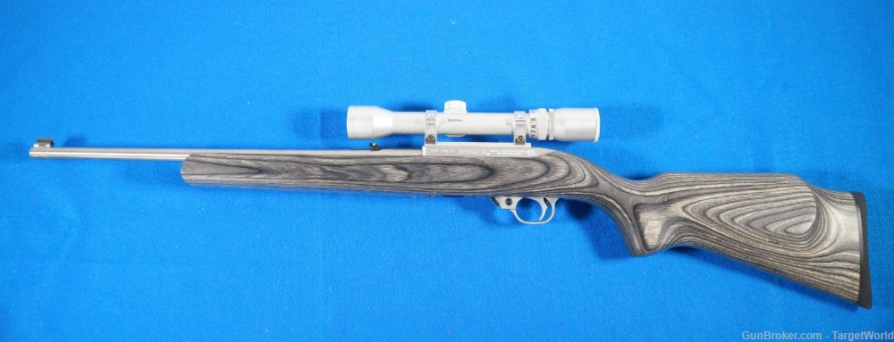 RUGER 10/22 STAINLESS STEEL WITH ORIGINAL ZYTEL BOAT PADDLE STOCK (19796)-img-1
