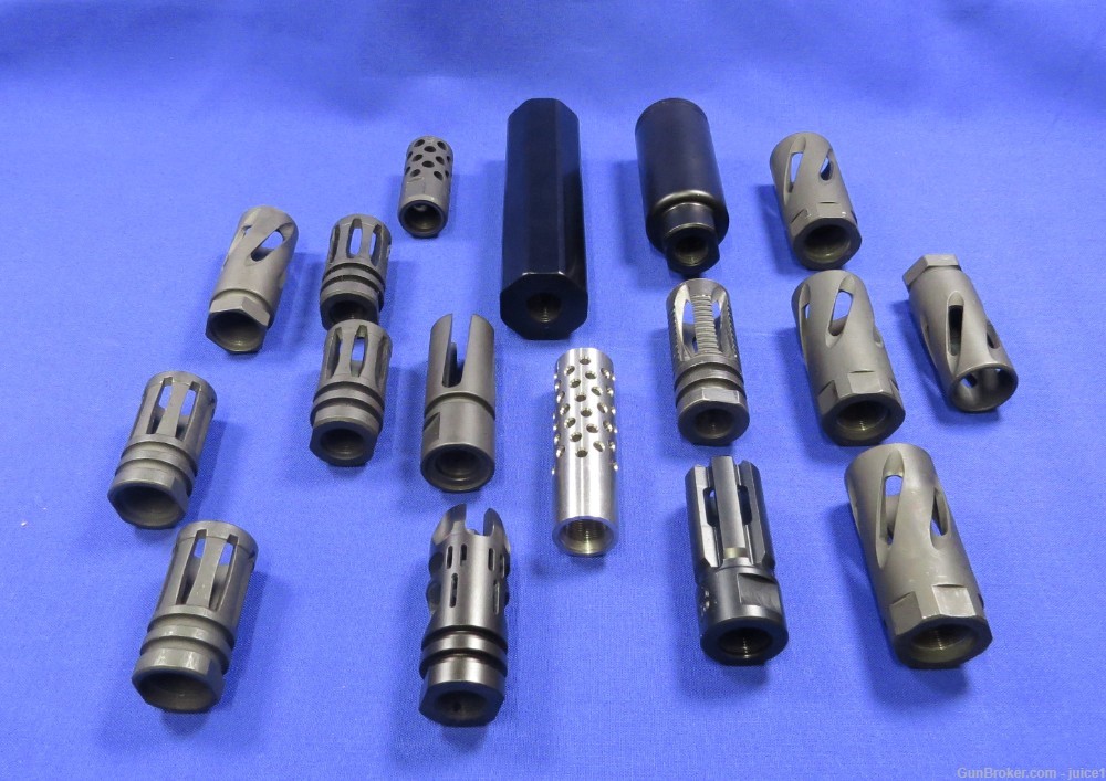 Lot of 17 Muzzle Devices - AR15 AR10 - Black Rain Ordnance, Epsilon, & More-img-1