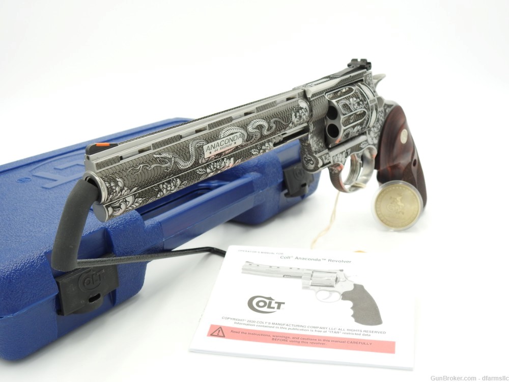 Extremely Rare Collectible Stunning Custom Engraved Colt Anaconda 8" 44 MAG-img-0