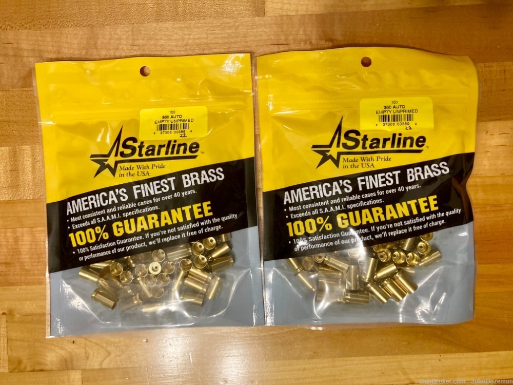 Starline Brass 380 ACP Brass - 200 Pieces-img-0