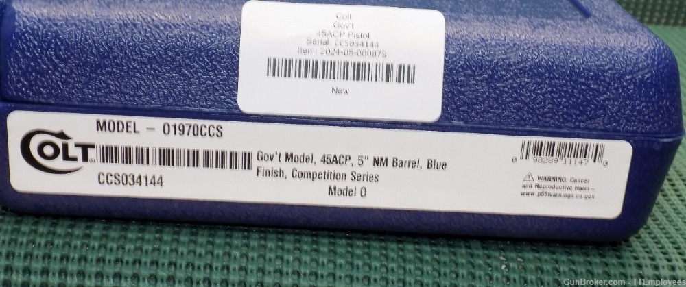 Colt 1911 Govt. Competition. Blue .45ACP #O1970CCS New NO RESERVE-img-3