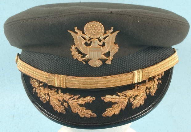US ARMY FIELD GRADE OFFICER VISOR CAP (NICE)-img-0