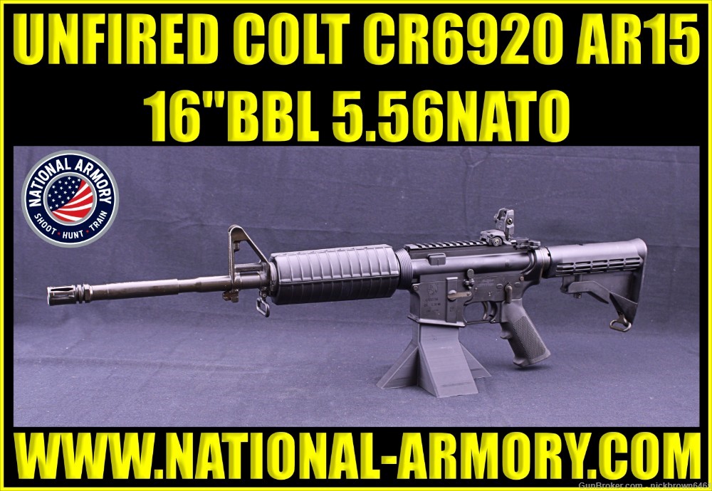 LNIB NEVER FIRED COLT CR6920 AR15 5.56 NATO 16" MAGPUL AR-15 M4 FACTORY BOX-img-0