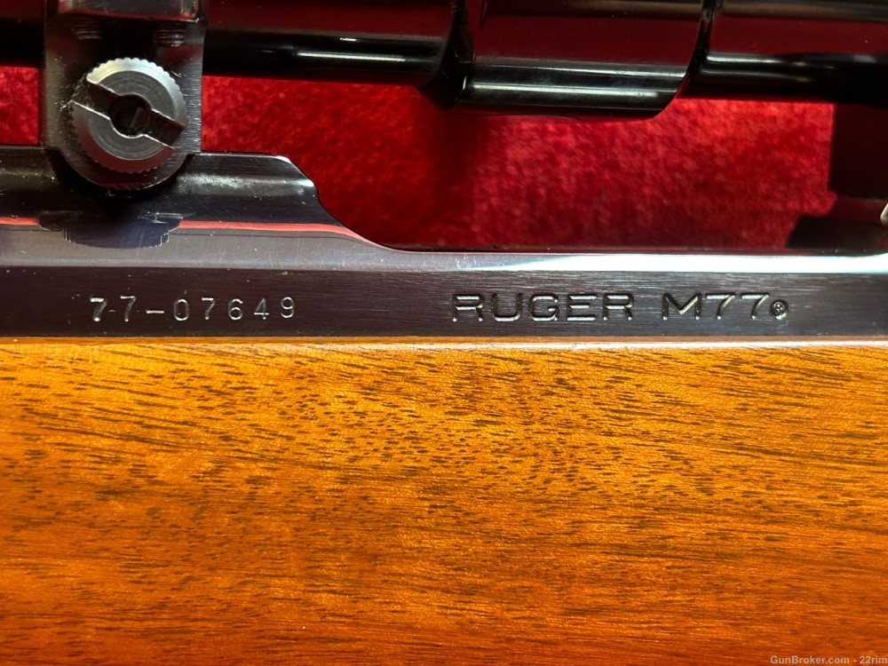 Ruger M77, .308 Win, Tang Safety, 1982, Scope & Rings, Mint-img-8