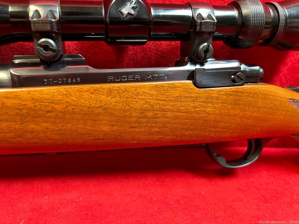 Ruger M77, .308 Win, Tang Safety, 1982, Scope & Rings, Mint-img-3