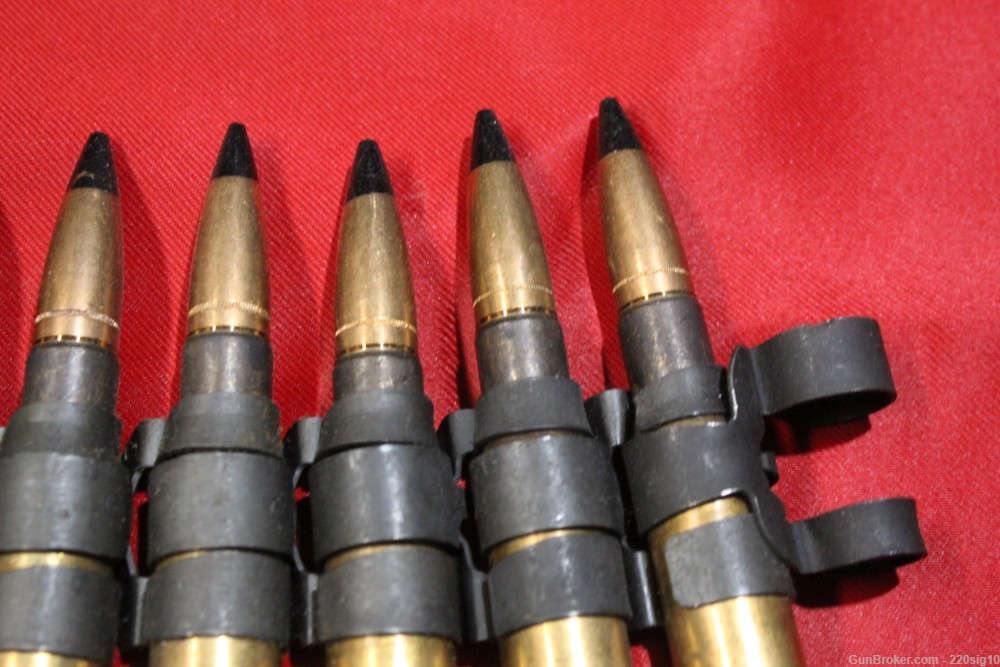 50 BMG 12 Rounds Linked Black Tip WW2 Armor Piercing -img-2