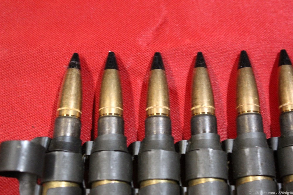 50 BMG 12 Rounds Linked Black Tip WW2 Armor Piercing -img-1