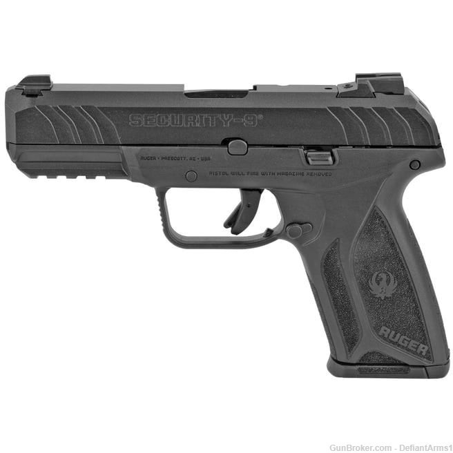 Ruger Security-9 Pro 9mm, 4", 15-Rd, Black, NEW, PENNY START!-img-1