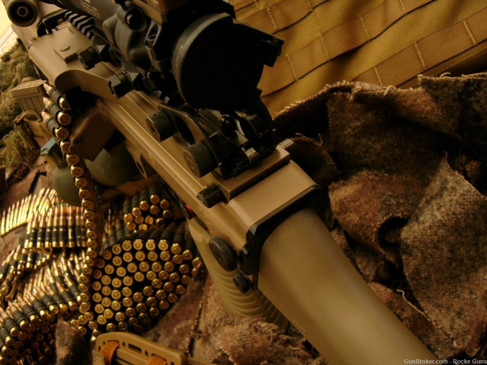 FN FNH M249 SAW M249S TRIJICON M249 OPTICS BELTED AMMO SOCOM RMR DARK EARTH-img-26
