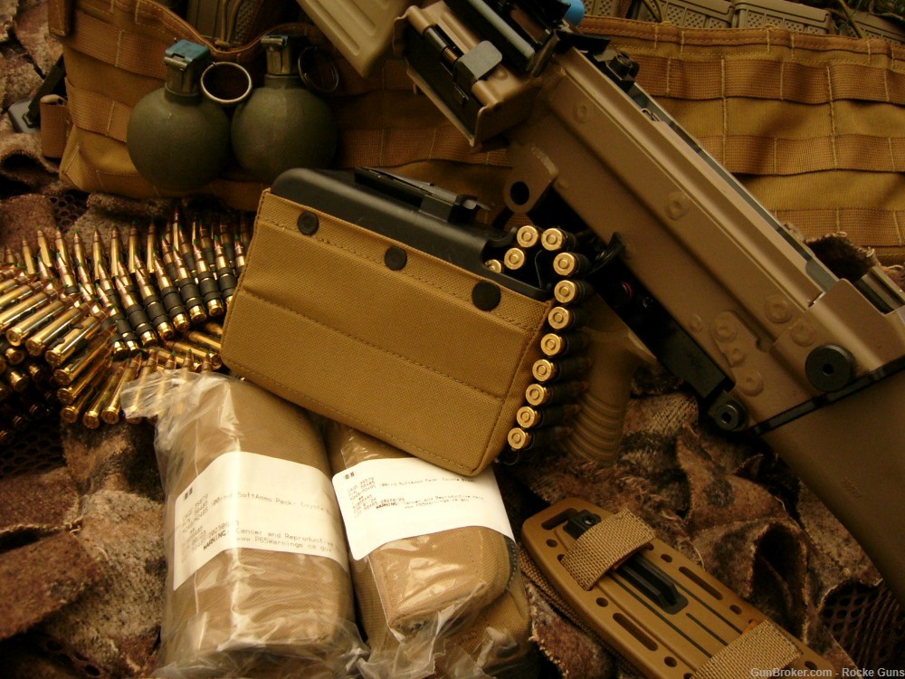 FN FNH M249 SAW M249S TRIJICON M249 OPTICS BELTED AMMO SOCOM RMR DARK EARTH-img-31