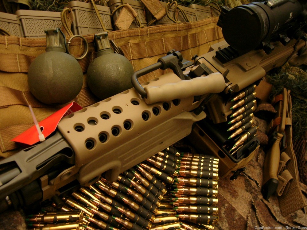 FN FNH M249 SAW M249S TRIJICON M249 OPTICS BELTED AMMO SOCOM RMR DARK EARTH-img-54