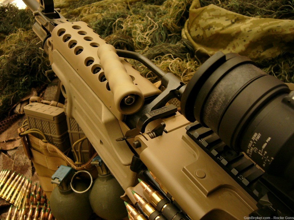FN FNH M249 SAW M249S TRIJICON M249 OPTICS BELTED AMMO SOCOM RMR DARK EARTH-img-28
