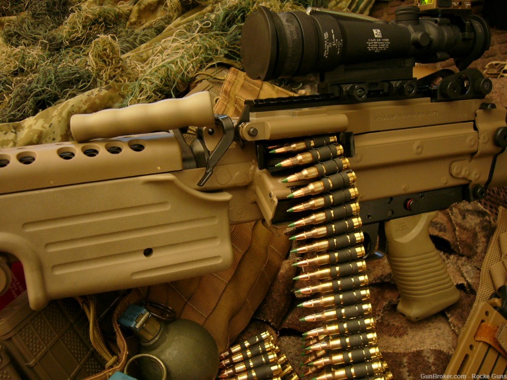FN FNH M249 SAW M249S TRIJICON M249 OPTICS BELTED AMMO SOCOM RMR DARK EARTH-img-4