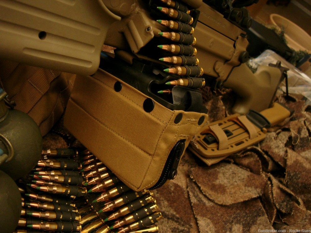 FN FNH M249 SAW M249S TRIJICON M249 OPTICS BELTED AMMO SOCOM RMR DARK EARTH-img-33