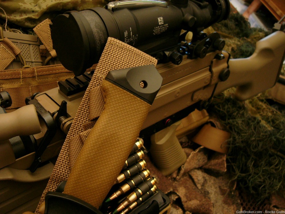 FN FNH M249 SAW M249S TRIJICON M249 OPTICS BELTED AMMO SOCOM RMR DARK EARTH-img-62