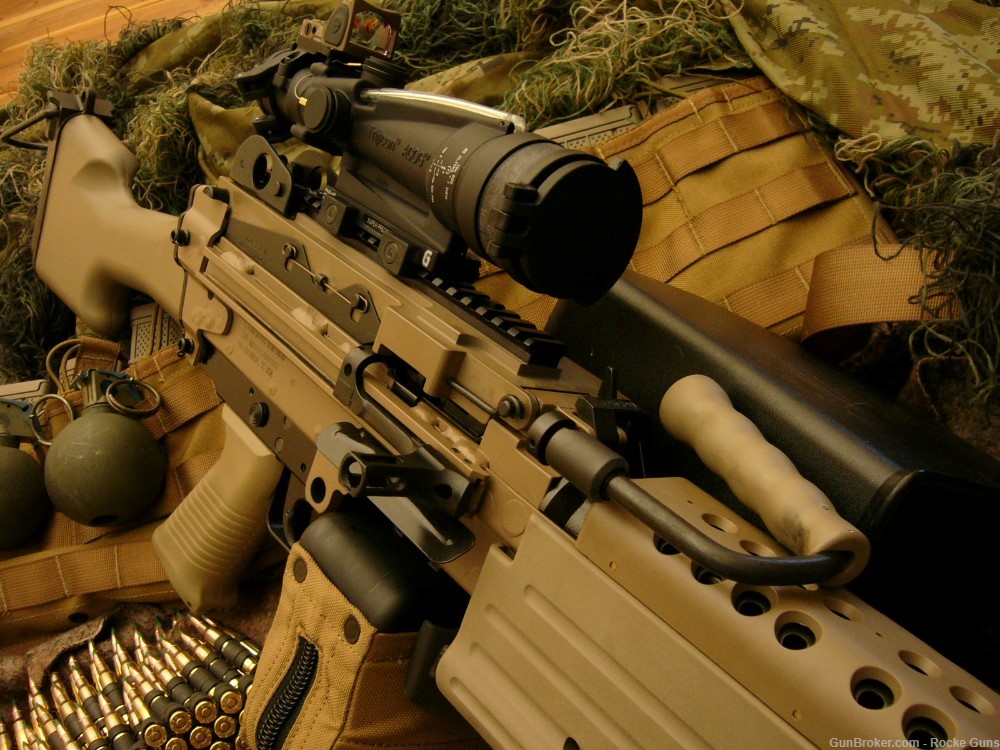 FN FNH M249 SAW M249S TRIJICON M249 OPTICS BELTED AMMO SOCOM RMR DARK EARTH-img-43