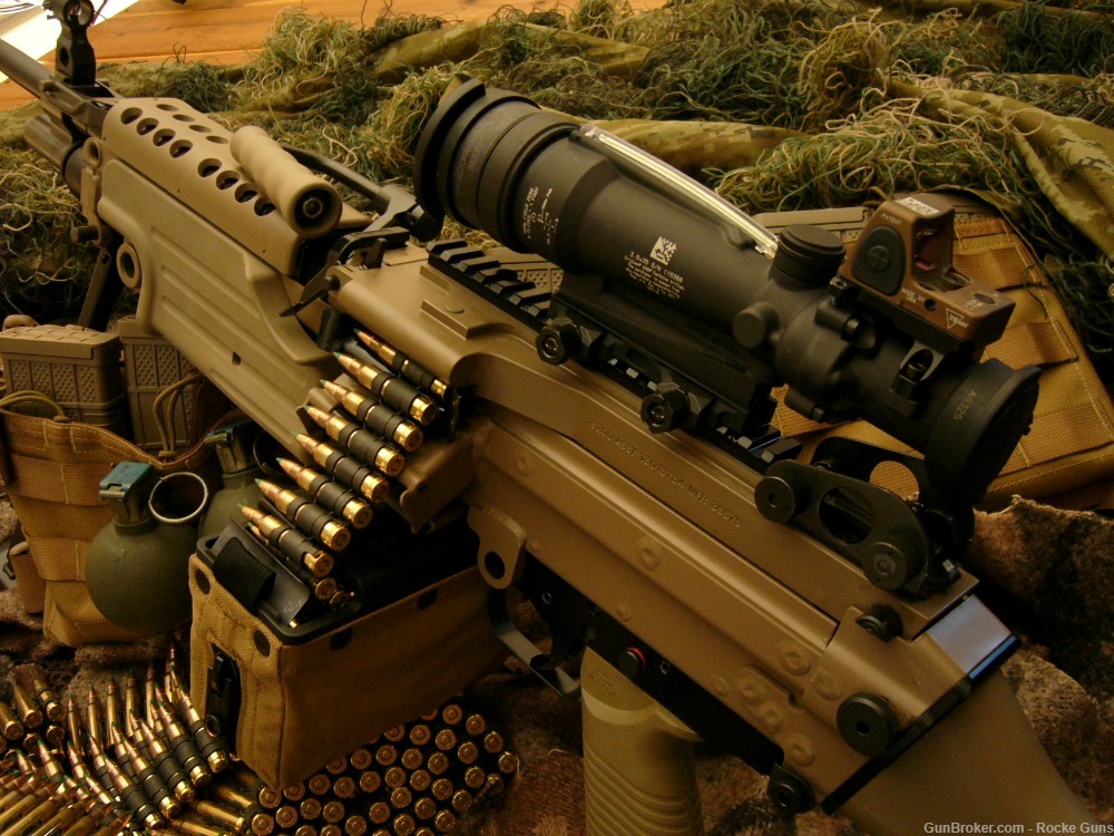 FN FNH M249 SAW M249S TRIJICON M249 OPTICS BELTED AMMO SOCOM RMR DARK EARTH-img-36