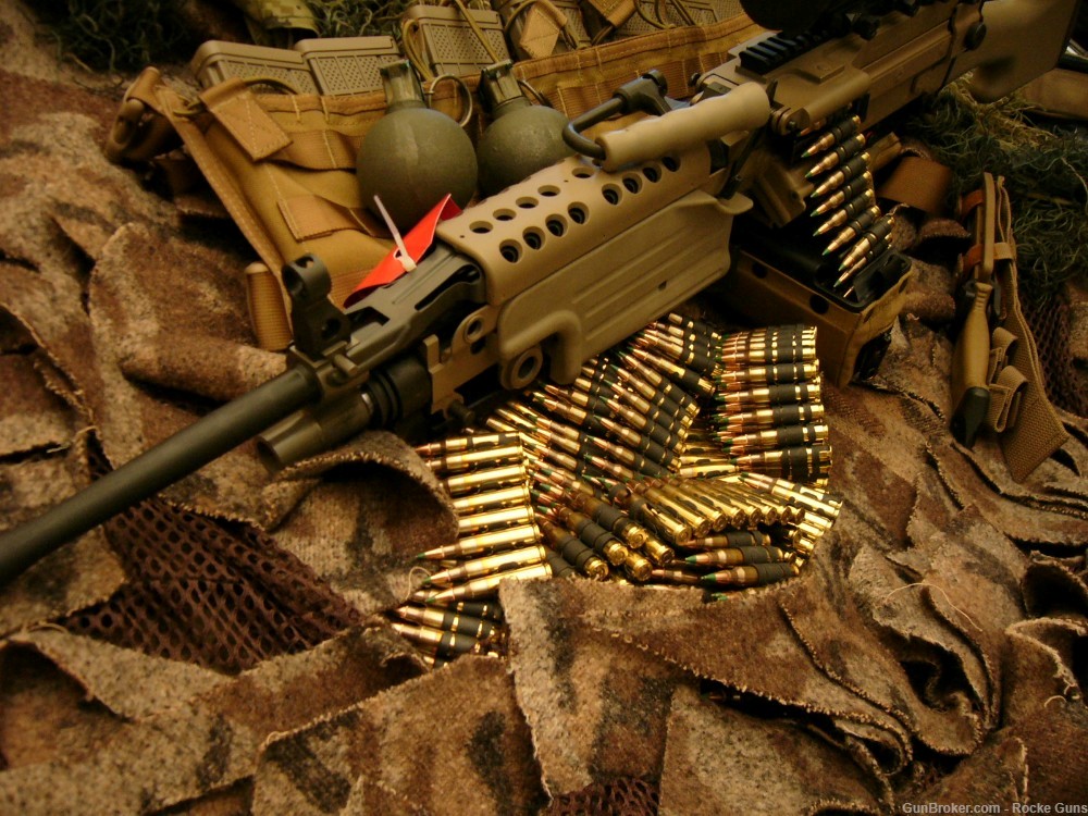 FN FNH M249 SAW M249S TRIJICON M249 OPTICS BELTED AMMO SOCOM RMR DARK EARTH-img-57
