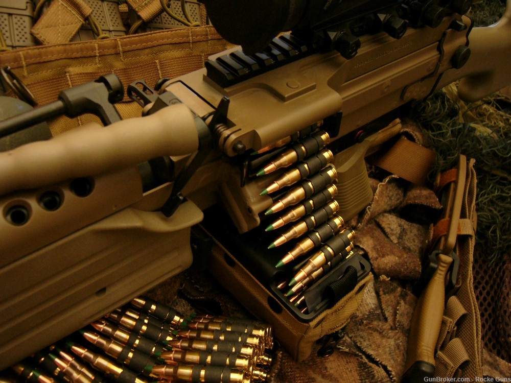 FN FNH M249 SAW M249S TRIJICON M249 OPTICS BELTED AMMO SOCOM RMR DARK EARTH-img-56
