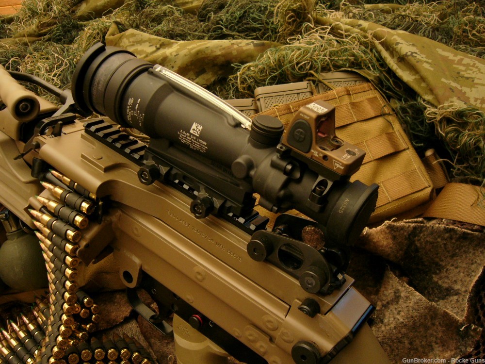 FN FNH M249 SAW M249S TRIJICON M249 OPTICS BELTED AMMO SOCOM RMR DARK EARTH-img-11