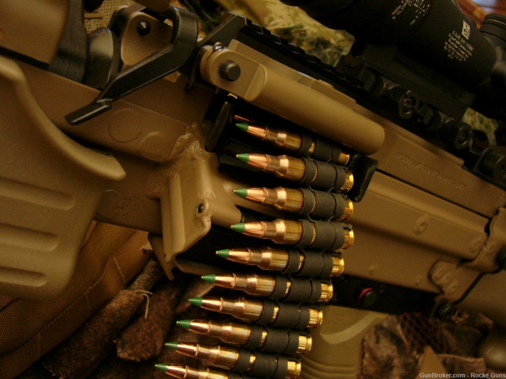FN FNH M249 SAW M249S TRIJICON M249 OPTICS BELTED AMMO SOCOM RMR DARK EARTH-img-19