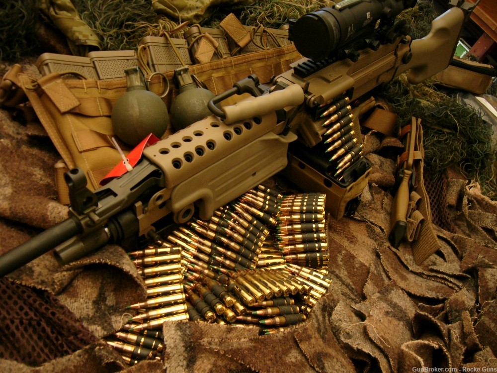 FN FNH M249 SAW M249S TRIJICON M249 OPTICS BELTED AMMO SOCOM RMR DARK EARTH-img-58
